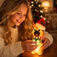 thumbnail image 4 of Lighted German Shepherd Blow Mold Christmas Decoration, 7.87 Inch Dog Figurine with Santa Hat Scarf and Gift Box, Vintage Christmas Dog Decor for Mantel Shelf Tabletop, 4 of 4