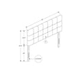 thumbnail image 5 of Bed Headboard Only Full Size Bedroom Upholstered Pu Leather Look White, 5 of 6