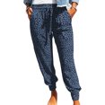 thumbnail image 2 of Pantalones de mujer con estampado de leopardo, pantalones de mujer, pantalones de mujer con cordón y estampado de leopardo, pantalones casuales para mujer, muy recomendados, 2 of 6