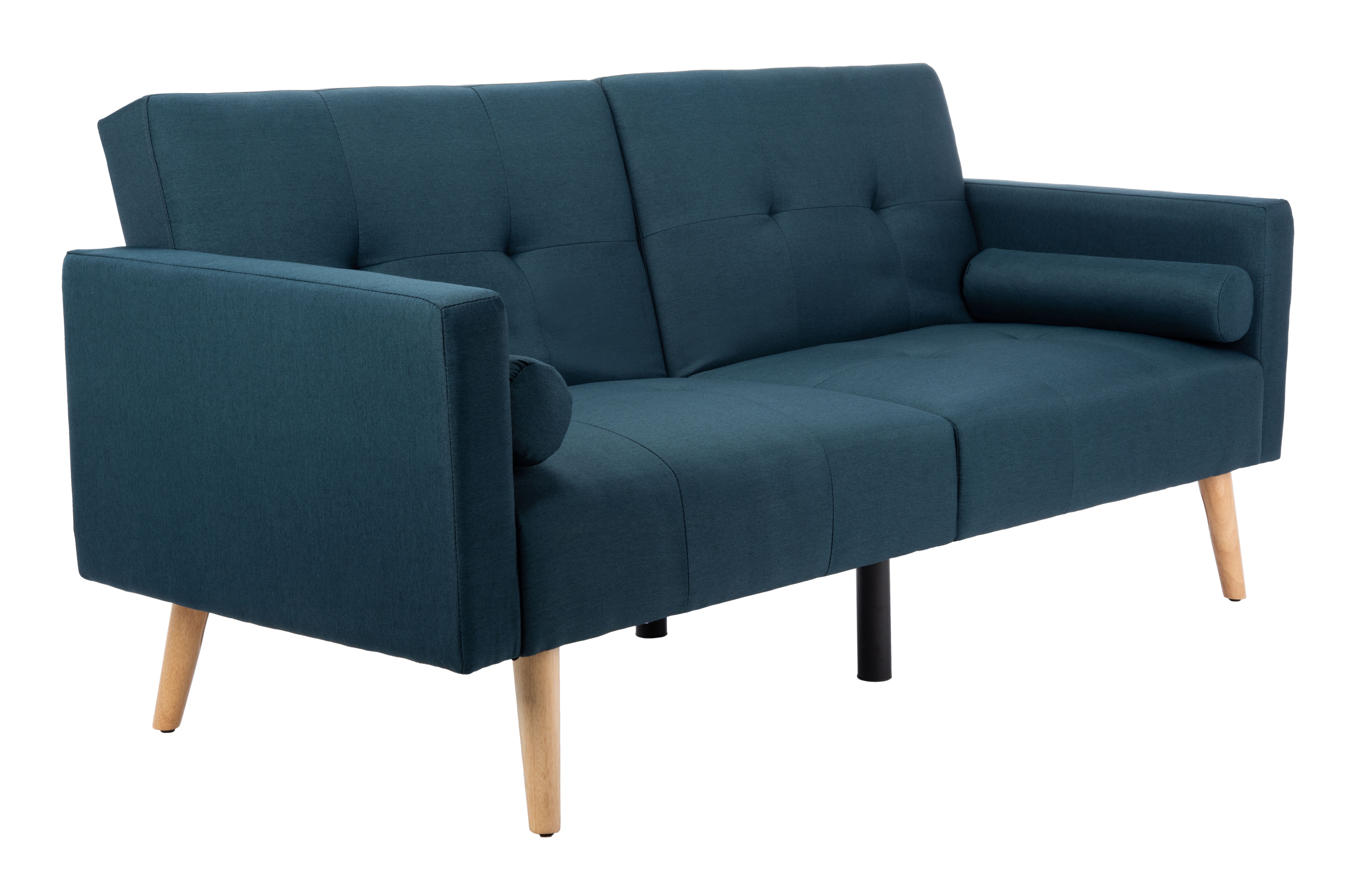 Safavieh Murray Mid-Century Foldable Futon Bed, Navy/Natural
