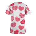 thumbnail image 5 of TIMIFIS Blouse Blanche pour Femmes, Manches Courtes, Col en V, Imprimée, Décontractée, avec Poches-Blanc, 5 of 5