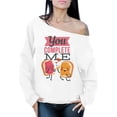 thumbnail image 1 of Awkward Styles Saint Valentine's Day Sweatshirt You Complete Me Off Shoulder Tops for Women Funny Valentines Gifts, 1 of 4