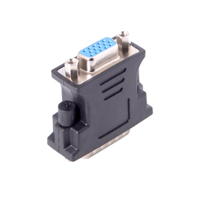 GUYUTING DMS-59 Male to 15Pin VGA Female Adapter Plastic Construction, Black, Enhances Connectivity for PC Graphics
