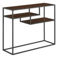 thumbnail image 1 of 42" Metal and Wood Tiered Shelf Entry Table - Dark Walnut/ Black, 1 of 5
