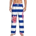 thumbnail image 2 of Kdxio Pink Flamingo Print Men's Sleep Pajama Pant Lounge Pants with Pockets, 2 of 8