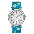 thumbnail image 2 of Women's Weekender Watch, Blue Floral Reversible Nylon Slip-Thru Strap, 2 of 2
