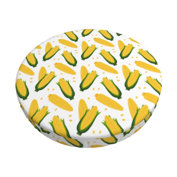 Balery Corn On The Cob Fundas de asiento para taburete de bar redondo de tela de terciopelo ajustables que protegen de arañazos y manchas para sillas de 14 a 17 pulgadas.-13 inch