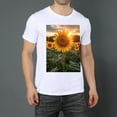 thumbnail image 2 of Basic top Tees For Women Loose Boyfriend ShirtsSunflower Casual Blouse round neck, 2 of 5