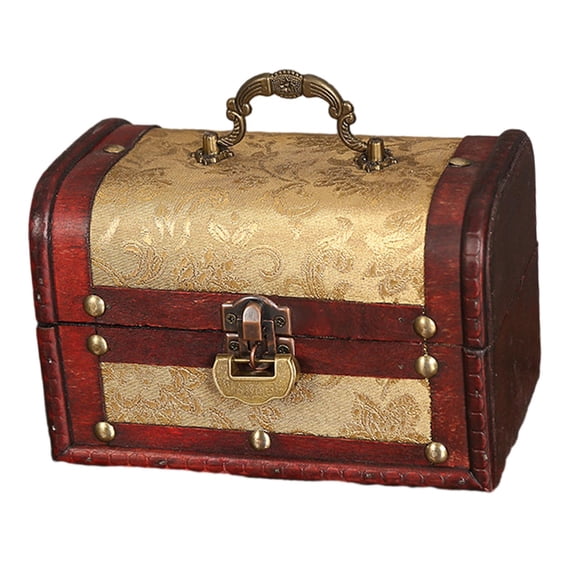 Joyero chino vintage de madera, organizador decorativo, 18 x 11,5 x 11,5 cm, tesoro Estilo B