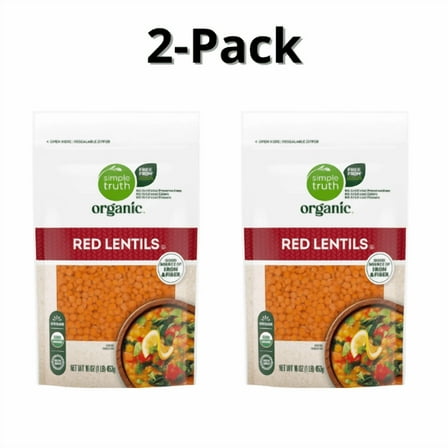 Simple Truth Organic Red Lentils Organic 2-Pack 16 oz