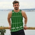 thumbnail image 6 of Gukieu American Football Field1 Print Men's Quick Dry Fitness Vest, Round Neck Sleeveless Fitness Bodybuilding Top-4X-Large, 6 of 7
