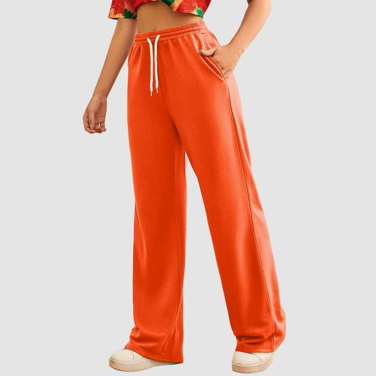 Womens Trousers Pants for Women Casual Orange Work Pants Women