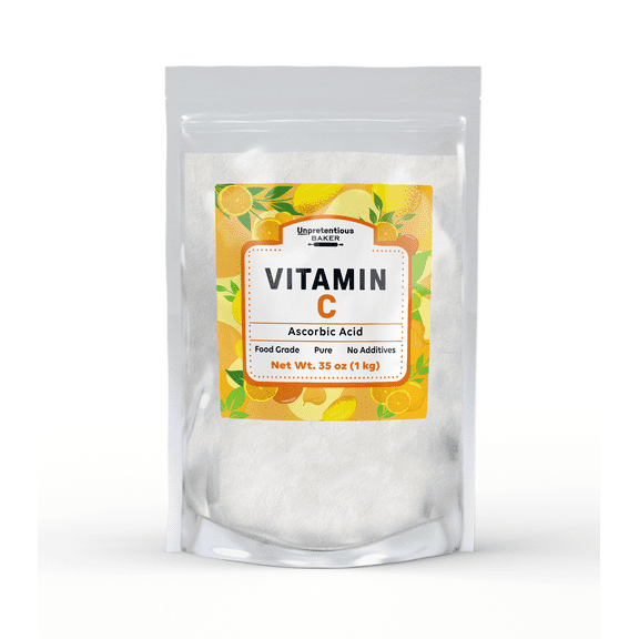 Pure Unpretentious Vitamin C Powder 1 kg Ascorbic Acid, Resealable Bag