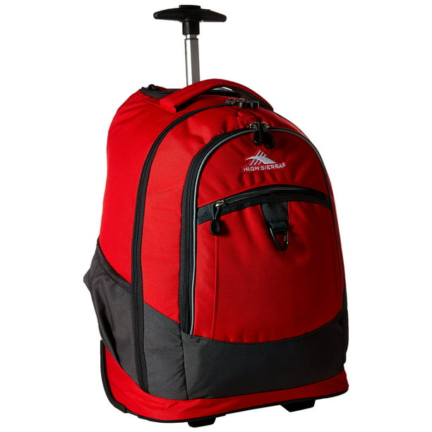 High Sierra Chaser Wheeled Backpack (Crimson/Mercury) - Walmart.com