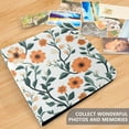 thumbnail image 4 of FORMRS 3 Ring Photo Album 4"x6" Self Adhesive Large Capacity PU Leather Cover, Flowers Pattern, 4 of 8