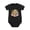 Black, variant on Little Elf Playing Golden Harp Baby Bodysuit, 100% Cotton Short Sleeve Snap Romper, 0-12 Months