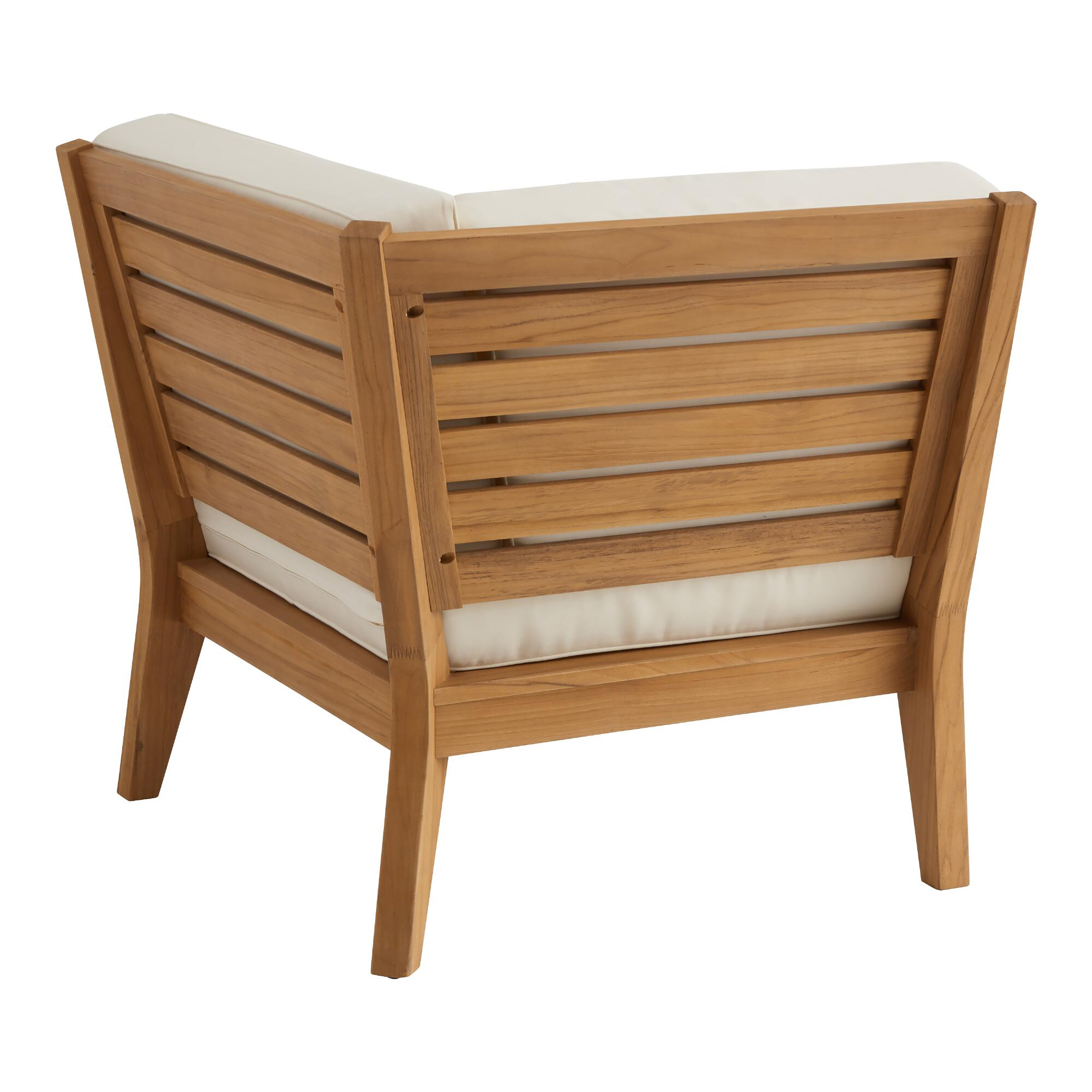 Linon Stonehill Outdoor Corner Chair, Natural/Antique White