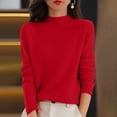 thumbnail image 6 of Fashion Crewneck Long Sleeve Knit Sweater For Women Soft Stretchy Thermal Winter Pullover Top, 6 of 9