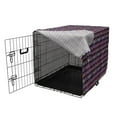 thumbnail image 3 of Fruit Dog Crate Cover, Watercolor Style Hand Drawn Like Depiction of Modern Design Pineapples, Easy to Use Pet Kennel Cover for Medium Large Dogs, 35" x 23" x 27", Dark Purple Multicolor, by Ambesonne, 3 of 6