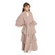 thumbnail image 4 of Traje de falda para niños y niñas, Festival musulmán de Ramadán, color sólido, manga larga, cuello en V, vestido flotante de gasa de tres capas, ropa para niños, vestido elegante, vestido de poliéster, 4 of 9