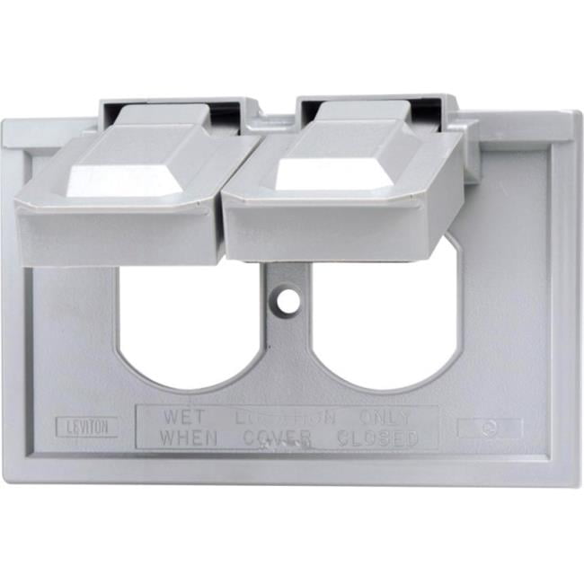 049760GY Outdoor Cover Plate Gray Duplex Receptacle or Combo Device