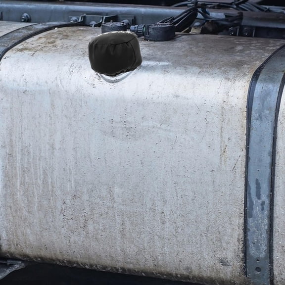 STRANDCHIC Universal Car and Truck Oil Tank Cover Black PU Tank Cover Weather Resistant 1 Set