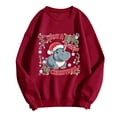 thumbnail image 4 of Fiaer Christmas Sweatshirts for Women I Want to Do a Hippo for Christmas Pullover Plus Size Crew Neck Long Sleeve Trendy Tops S, 4 of 4