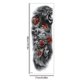 thumbnail image 3 of Etiqueta Engomada Del Tatuaje Del Brazo Brazo impermeable tatuaje flor calavera cuerpo arte pegatinas para mujeres hombres fiesta (1) Ehuebsd  Libre de BPA, 3 of 3