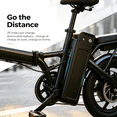 thumbnail image 5 of 14IN Clearance Sale Portable Folding Ebike, 500W Peak Motor up to 20mph, 30Mile Removable Battery, UL 2849, 5 of 7