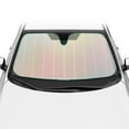 thumbnail image 3 of BDK Iridescent Matte White Front Windshield Sunshade Accordion Folding Style Auto Shade for Car Truck SUV Van Blocks UV Rays Sun Visor Protector Easy Setup Keeps Your Vehicle Cool - 58 x 27 inches, 3 of 8