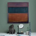 thumbnail image 4 of Póster de pintura en lienzo con diseño de azul y naranja intenso de Mark Rothko, arte de pared, impresiones decorativas, decoración moderna, 40 x 40 cm, 4 of 5