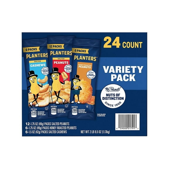 Planters Individual Variety Pack, 24 pk