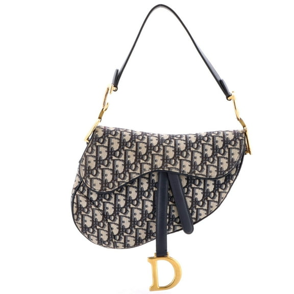 Pre-Owned Saddle Handbag Oblique Canvas Medium By Rebag