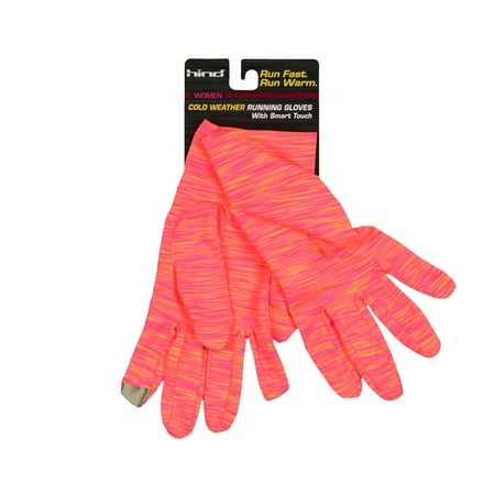 Hind Women's Cold Weather Running Gloves Large / X-Large Coral Bright