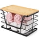 thumbnail image 2 of Dispensador de bolsas de basura ALOCEO Storage, apilable con tapa de bambú, 2 of 7