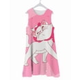 thumbnail image 1 of Vestido de verano para niñas, estampado 3D de Mary Cat, ropa de playa bonita, camisón informal, vestido sin mangas hasta la rodilla, sin espalda, vestido para niñas 160 zhangyuxiang CONDUJO, 1 of 2