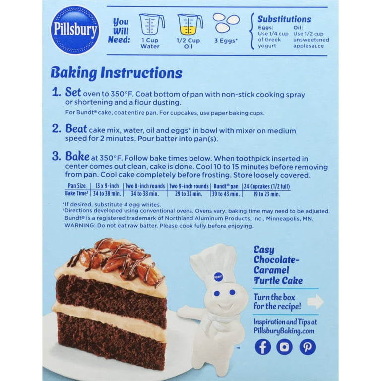 Pillsbury chocolate cake mix discount