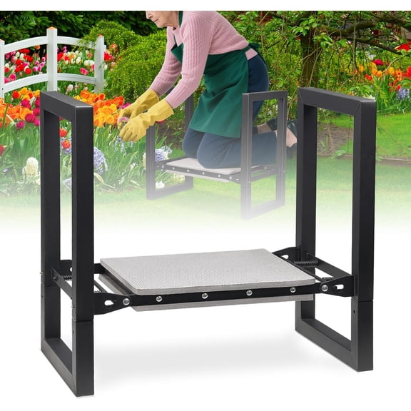 Garden Kneeler and Seat, Folding Garden Stool with 12.6" Soft Kneeling Pad for Kneeling & Sitting,  Gifts for Women, Men, Seniors