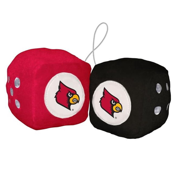 Fremont Die 2324558032 Louisville Cardinals Fuzzy Dice