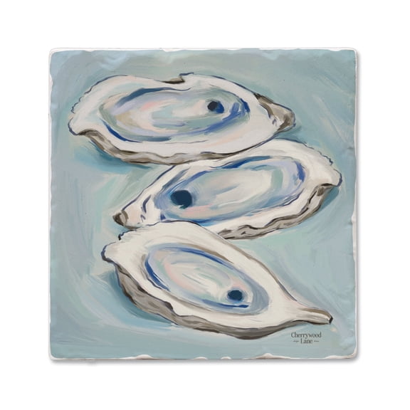 Thirstystone Oysters Galore Single Tumbled Tile Stone Coaster Create Your Own Set