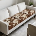 thumbnail image 2 of TSOVTHRID Brown Cow Pattern Soft Couch Cover for 3 Cushion Sofa Stretch Washable Pet Couch Seat Covers Non Slip Cushion Covers for Couches Sofas with Elastic Band, 24x24 Inch, 2 of 7