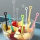 thumbnail image 5 of Palillos de plástico desechables para cócteles, tenedores para frutas, palillos para cóctel, platos, tenedores para pasteles, 5 of 5