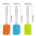 thumbnail image 2 of 3pcs Kitchen Cooking Flexible Silicone Spatula Set Heat Resistant Turner Scraper Baking Utensils Orange Blue Green, 2 of 7
