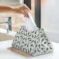 thumbnail image 5 of Goofa Colorful Grass Pattern Triangle Square Tissue Box Cover, Modern PVC Leathe Facial Paper Holder,Decorative Holder/Organizer for Bathroom Vanity Countertop, 5 of 9