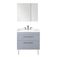 thumbnail image 3 of Innoci-USA Anacapa 32" Wall Hung Vanity set with Ceramic Top with Integrated Basin and Medicine Cabinet with Matching Finish, 3 of 8