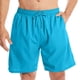 thumbnail image 1 of Pantalones Cortos de Cintura Elástica de Tamaño Adicional 5/4 Longitud Pantalones de Surf de Playa Casuales Pantalones Cortos Deportivos de Poliéster con Bolsillos, Pantalones de Verano de Color Sólid, 1 of 1