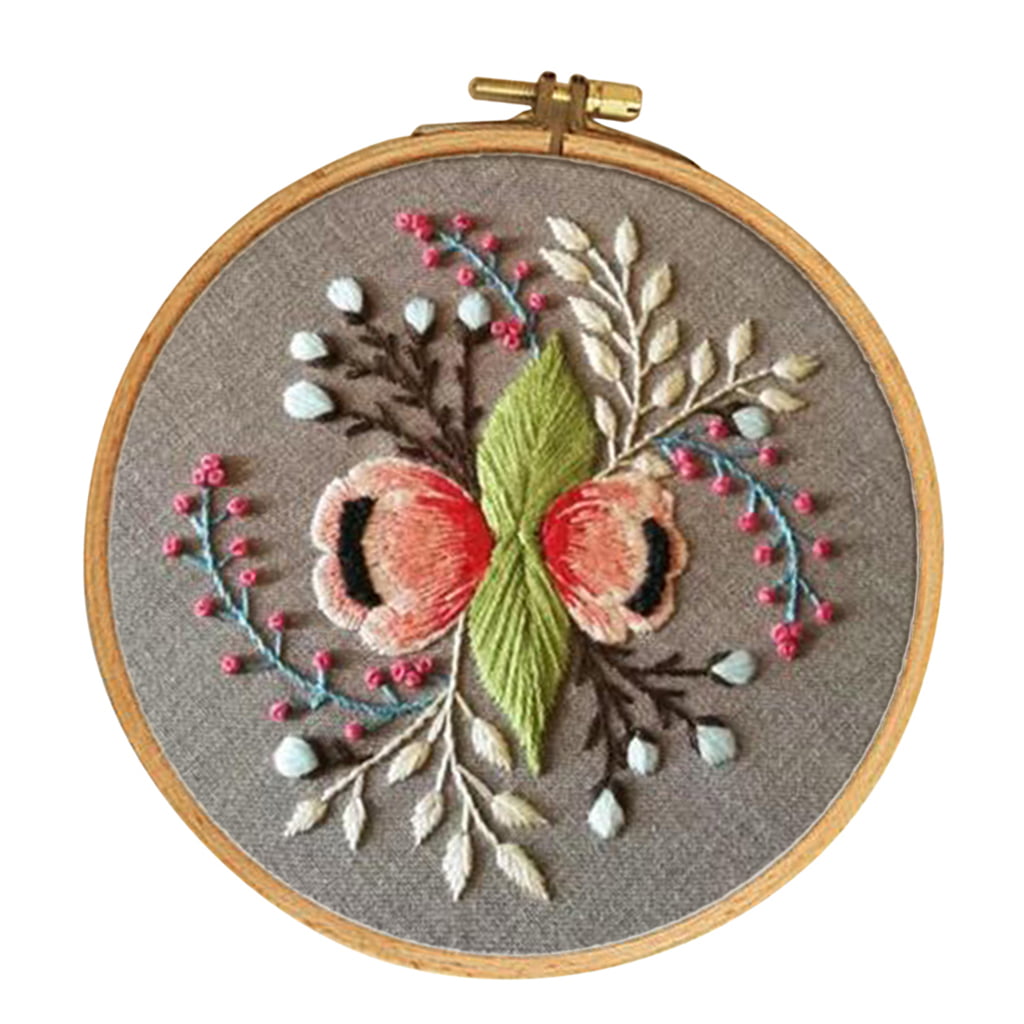 DIY Embroidery Beginners Kits Pre-Printed Floral Pattern Cross Stitch Craft Hot 