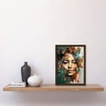 thumbnail image 2 of Sad Young Woman Face Beauty Portrait Multicoloured Artwork Framed Wall Art Print A4, 2 of 4
