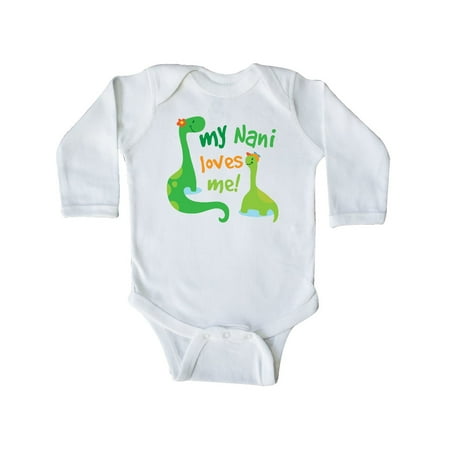 

Inktastic My Nani Loves Me Girls Gift Gift Baby Boy Long Sleeve Bodysuit