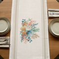 thumbnail image 5 of Table Runners 72 Inches Long Dress Scarves, Summer Coastal Farmhouse Kitchen/Dining Table Runner, Coffee Tablerunners, Nautical Beach Marine Life Beige Striped 16x72 Inch, 5 of 9